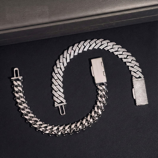 10mm Moissanite Cuban Bracelet – Iced VVS Shine